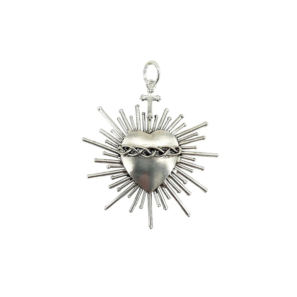 VIRGINS SAINTS & ANGELS VSA Sacred Flame Charm in Silver - flyKAMP