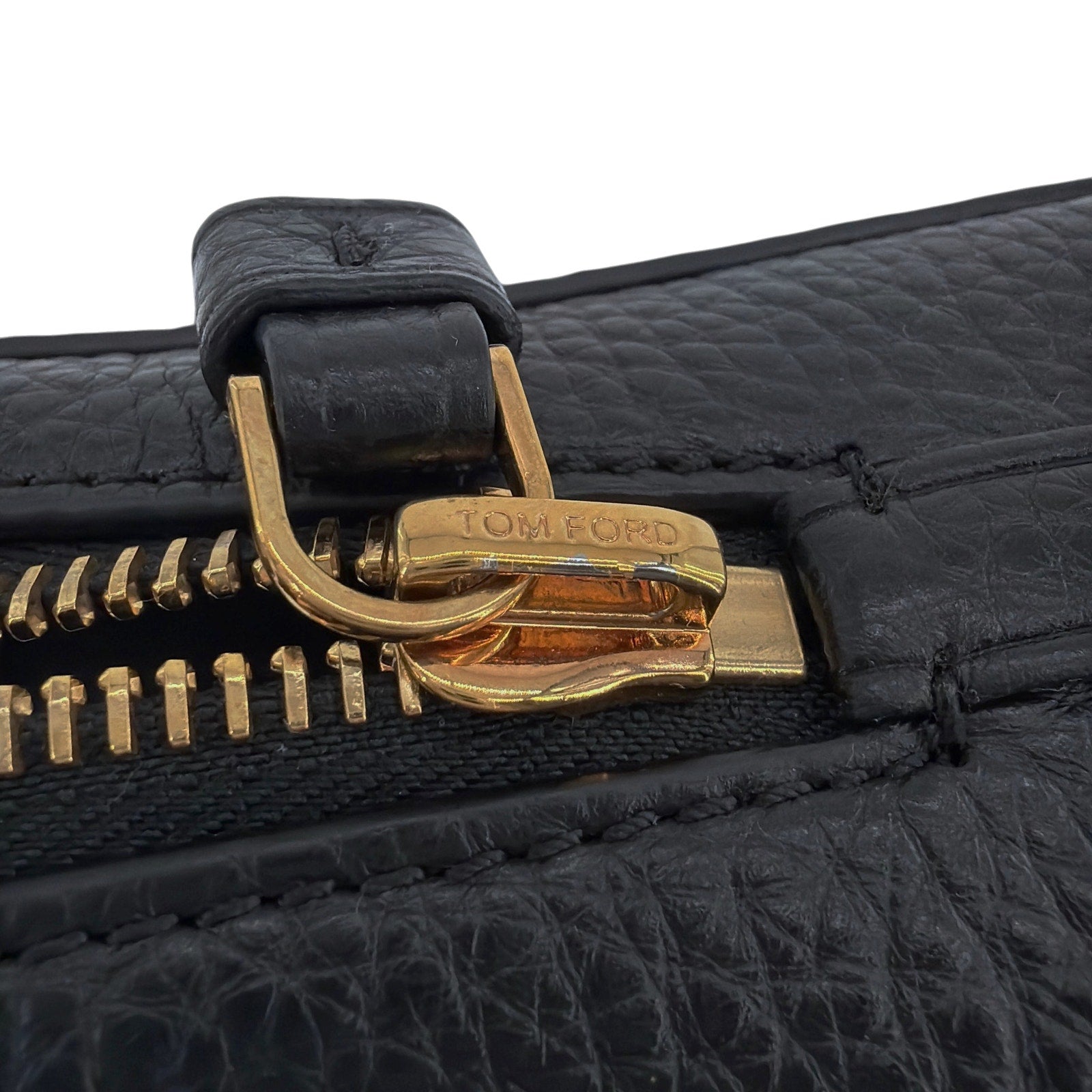 TOM FORD Medium Leather Cosmetics Case in Black Tom Ford