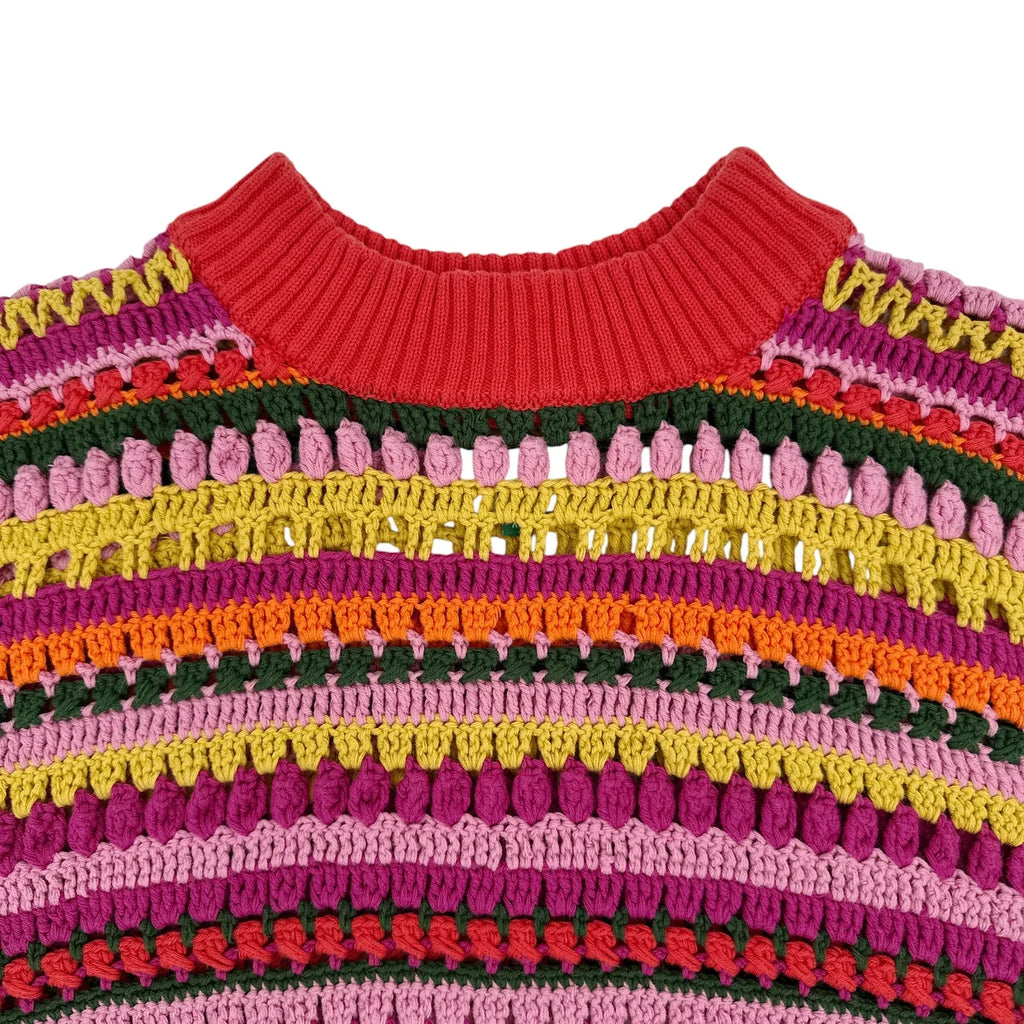FARM RIO Fruit Dream Crochet Sweater XS - flyKAMP