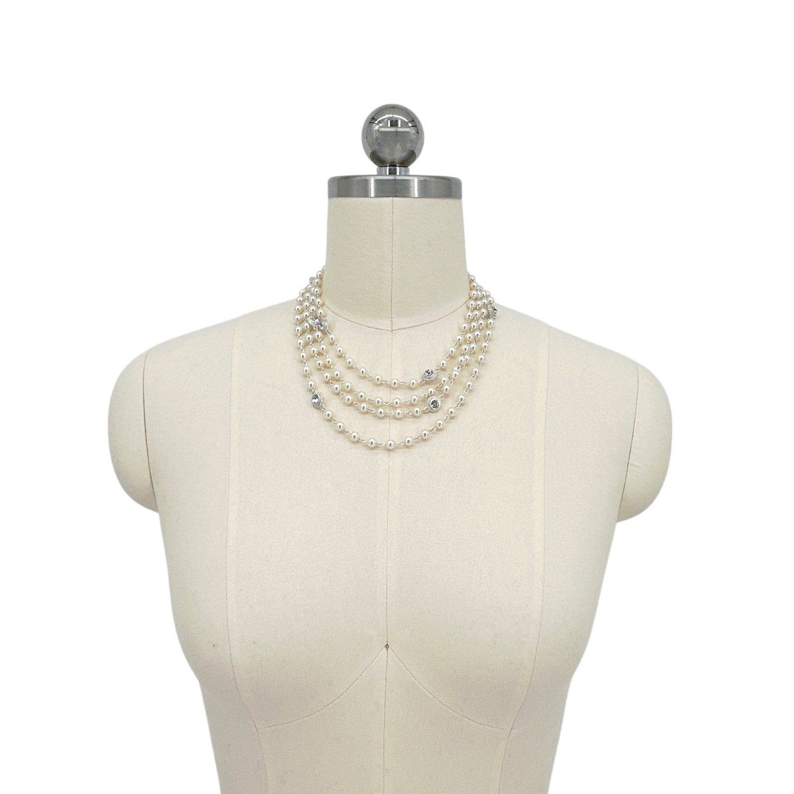 VIRGINS SAINTS & ANGELS VSA Magdalena Necklace 6mm Cream Pearl in Silver Virgins Saints & Angels