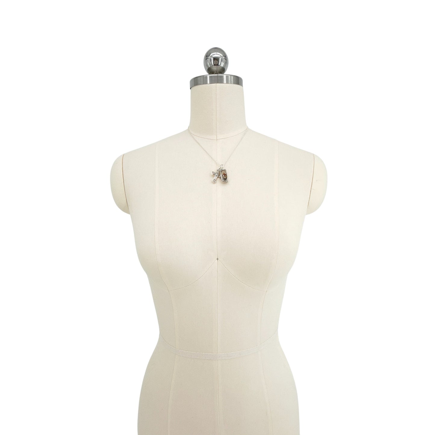 VIRGINS SAINTS & ANGELS VSA Basilica Cross & Retablo Charm Necklace Silver