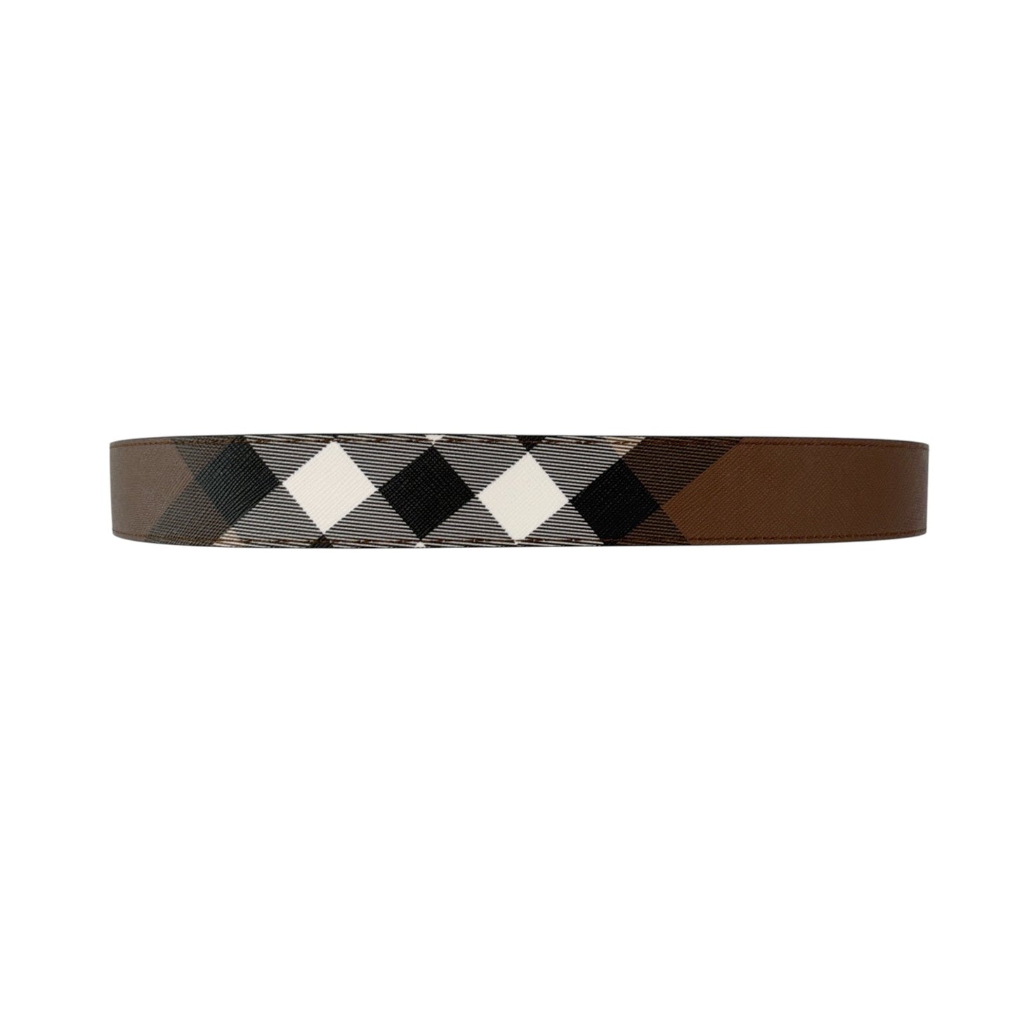 BURBERRY Louis 35mm Reversible Buckle Giant Check E-Canvas Belt 85|34