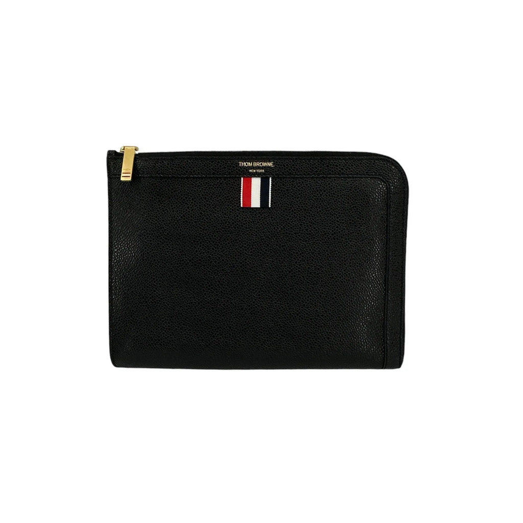 THOM BROWNE Mini Pebble Grain Gusset Folio - flyKAMP