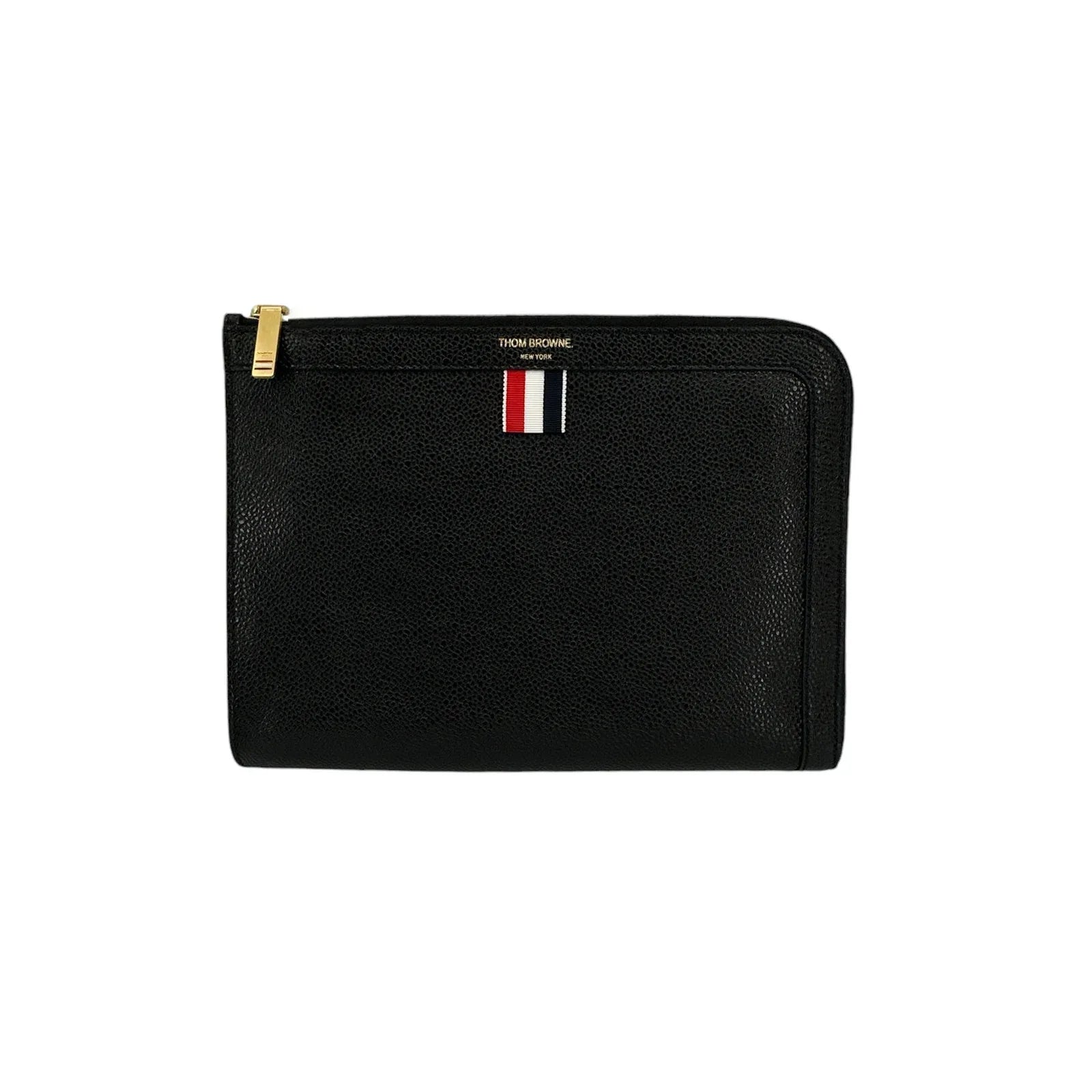 THOM BROWNE Mini Pebble Grain Gusset Folio - flyKAMP
