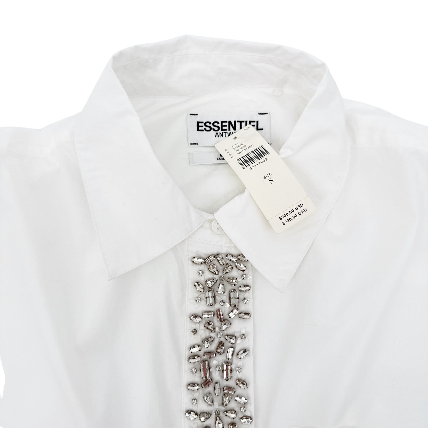 ESSENTIEL ANTWERP Hilver Embellished Placket Blouse S
