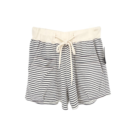R13 Layered Pocket Sweatshorts in Navy/Ecru Narrow Stripe S
