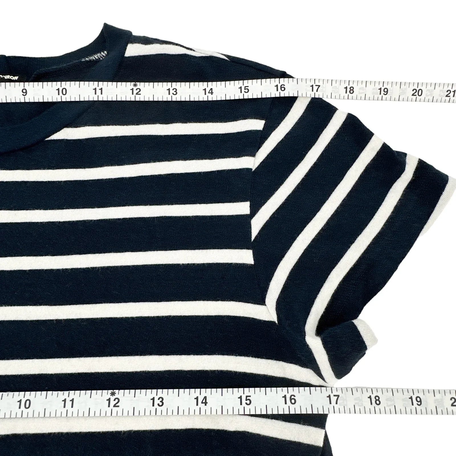 MONROW Stripe Tee in Navy & Cream XS - flyKAMP