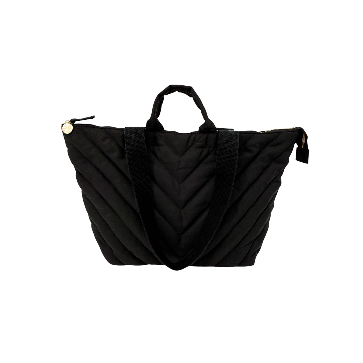 CLARE V. Le Zip Sac Quilted V Puffer in Black