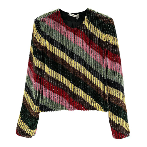 ALICE+OLIVIA Kidman Beaded Jacket S - flyKAMP