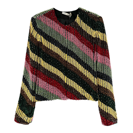 ALICE+OLIVIA Kidman Beaded Jacket S