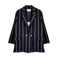 The GREAT. The Academy Blazer in Oxford Stripe 1|S - flyKAMP
