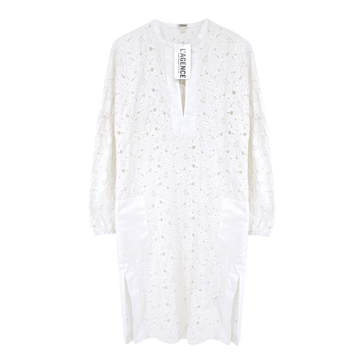 L'AGENCE Floral Lace Caftan Cover-up Dress One Size