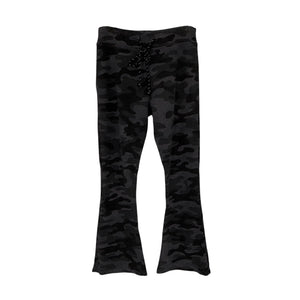 SUNDRY Camo Kick Flare Pants Size 0