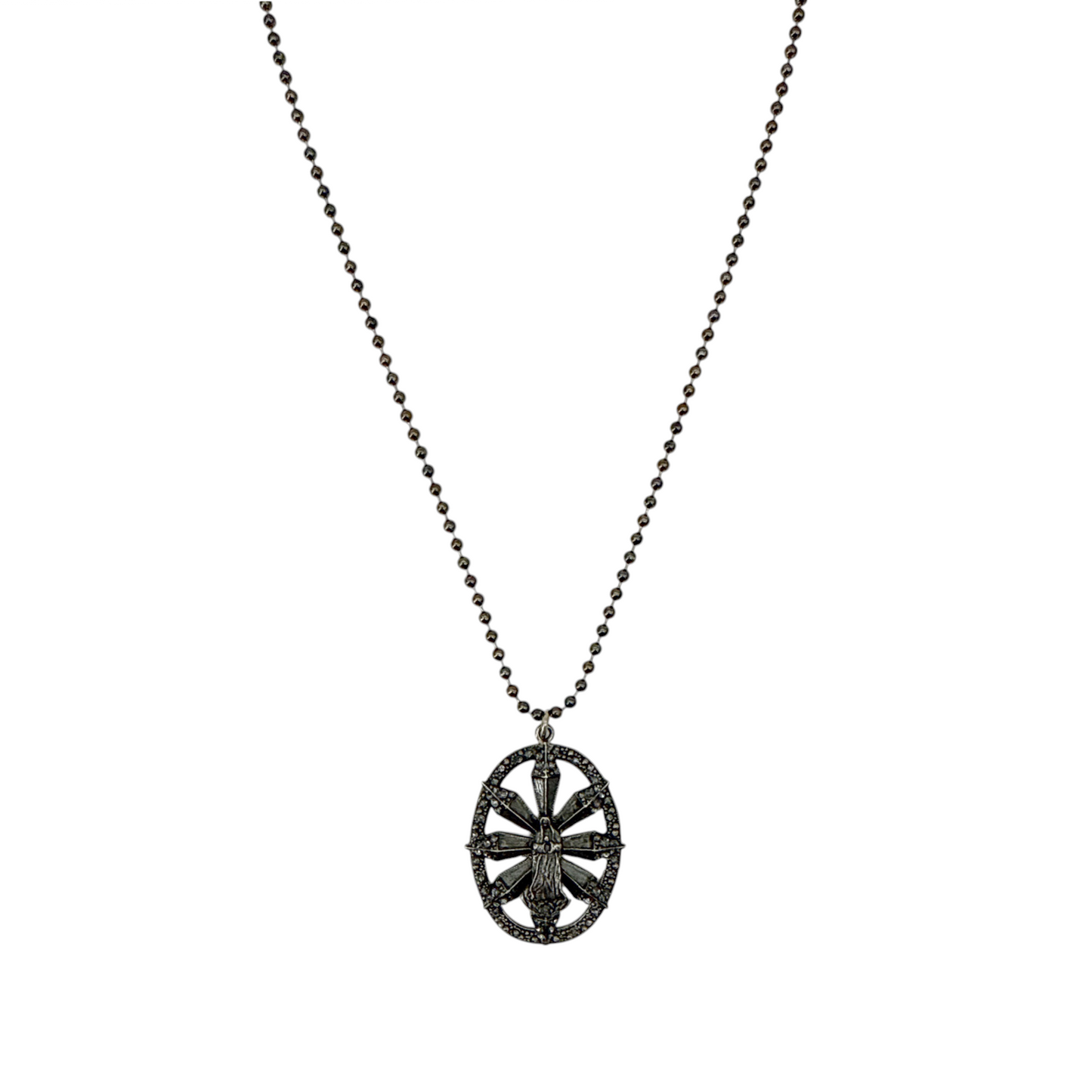 VIRGINS SAINTS & ANGELS VSA Twilight Virgin Charm in Gunmetal