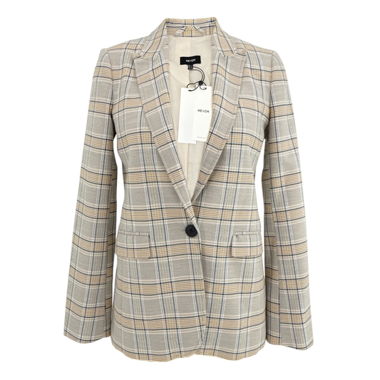 ME+EM Statement Check Boyfriend Blazer UK6|US2