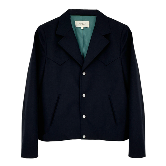 The GREAT. The Western Suiting Jacket. in Navy 1 | S