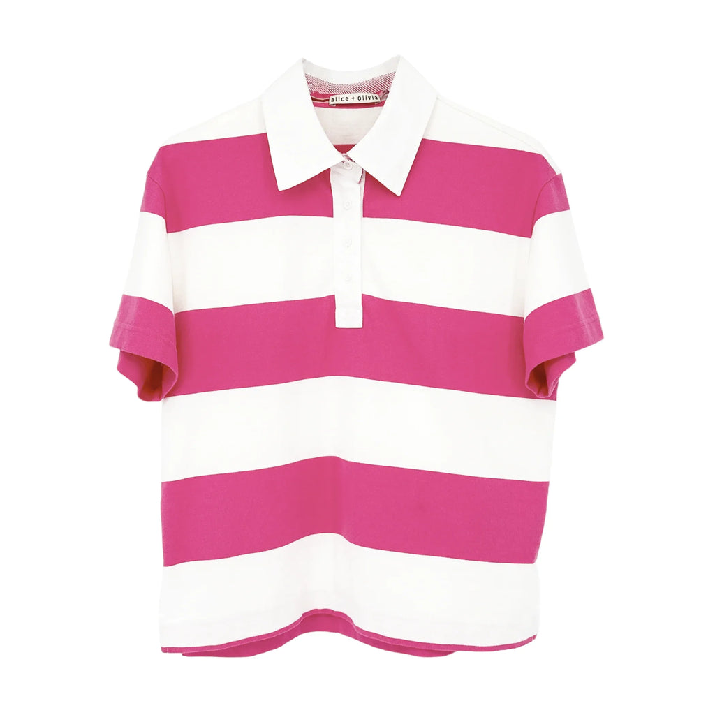 ALICE+OLIVIA Treva Boxy Polo Shirt M - flyKAMP