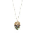 THEIA Jewelry Long Leaf Drop Pendant Necklace in Gold Green - flyKAMP