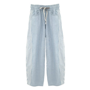 ASKK NY Cancun Pant in Blue Stripe XS