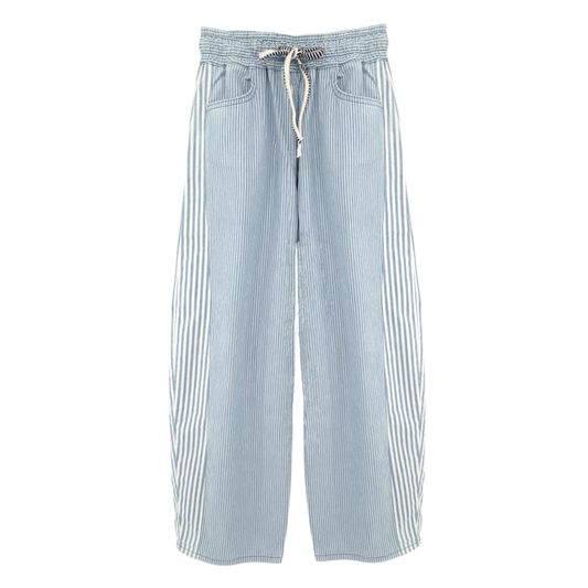 ASKK NY Cancun Pant in Blue Stripe XS