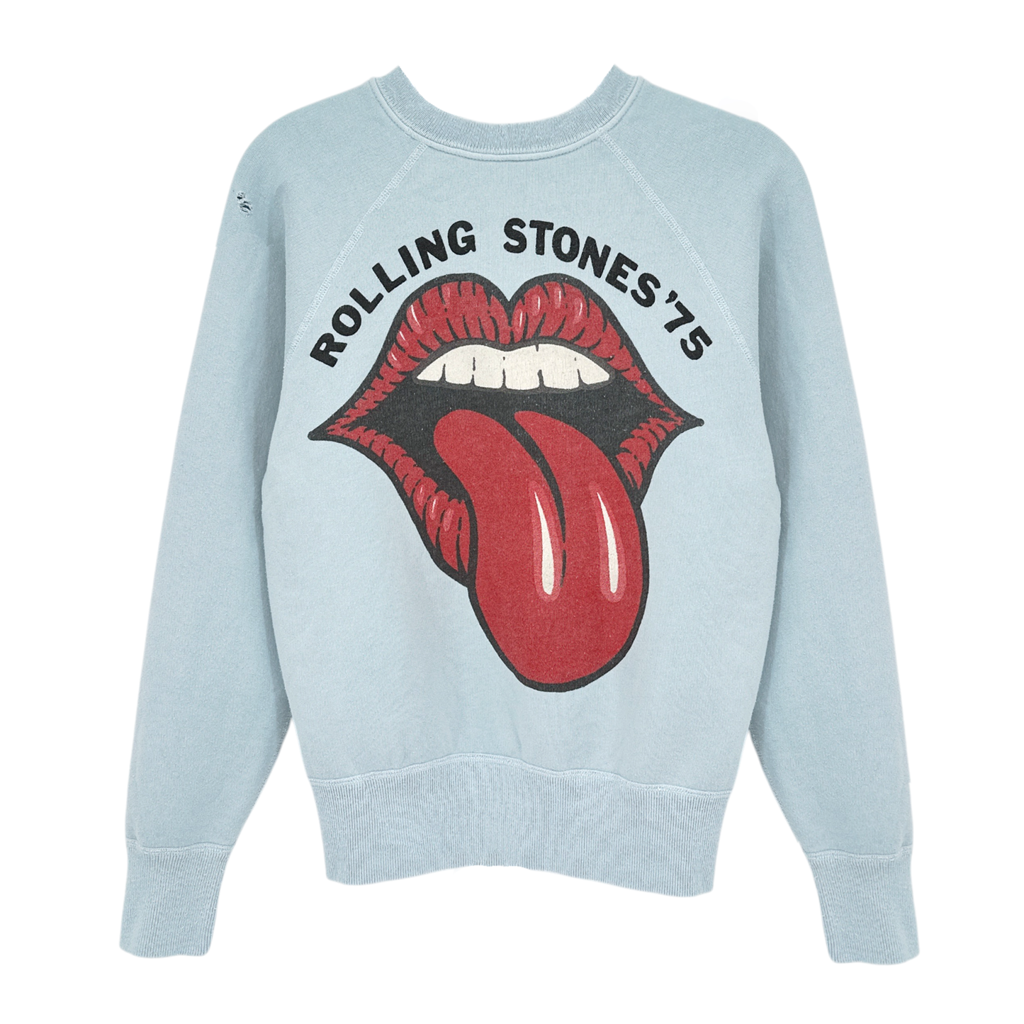 MADEWORN Rock The Rolling Stones 1975 Sweatshirt XS