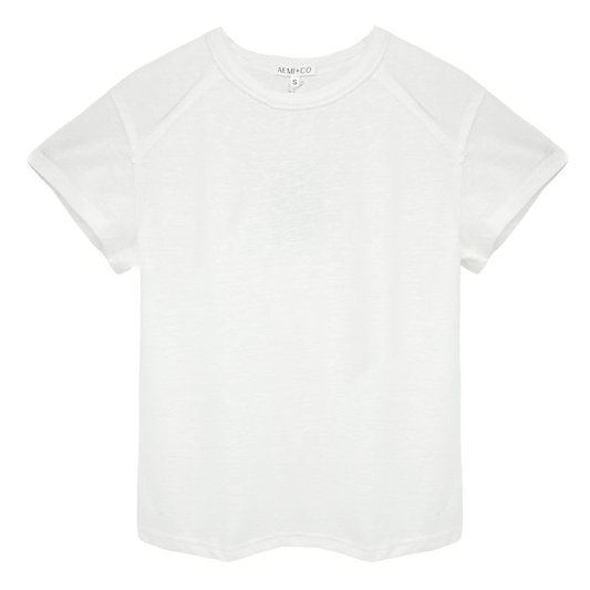 AEMI + CO Junie Tee White Size S
