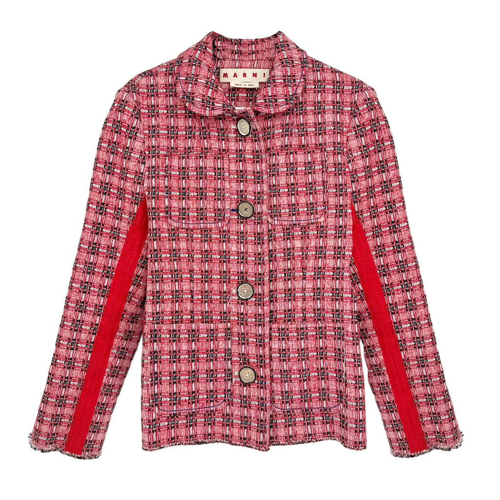 MARNI Plaid Jacket in Red IT38 - flyKAMP