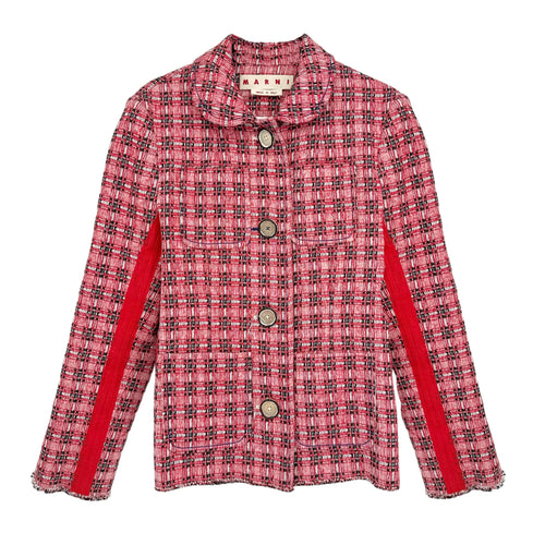 MARNI Plaid Jacket in Red IT38 - flyKAMP