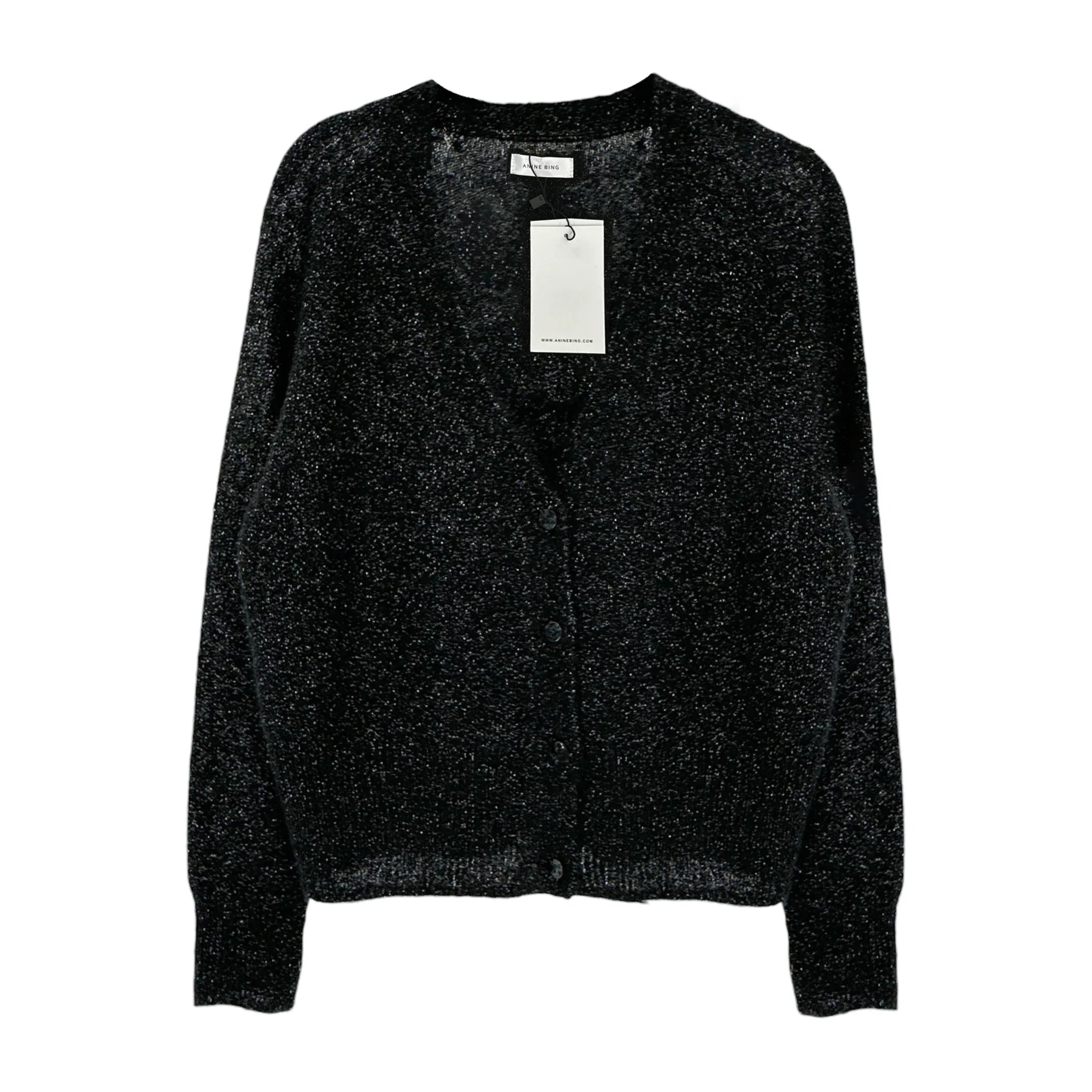 ANINE BING Mason Cardigan in Black S - flyKAMP