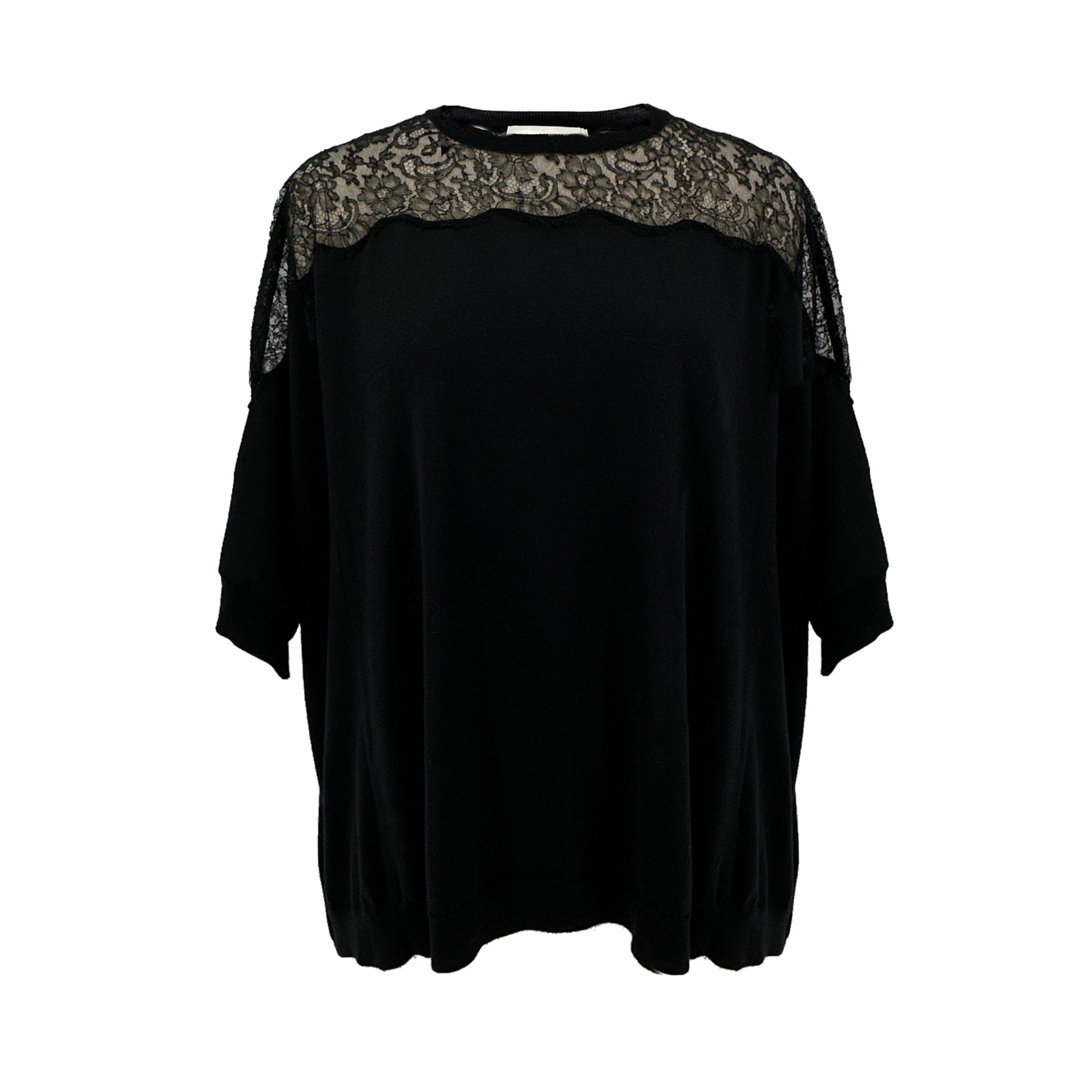 VALENTINO GARAVANI Lace Panel Detail Sweater S Valentino Garavani