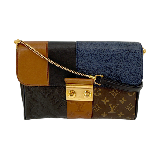 LOUIS VUITTON Limited Edition Monogram Blocks Pochette Plate Marine