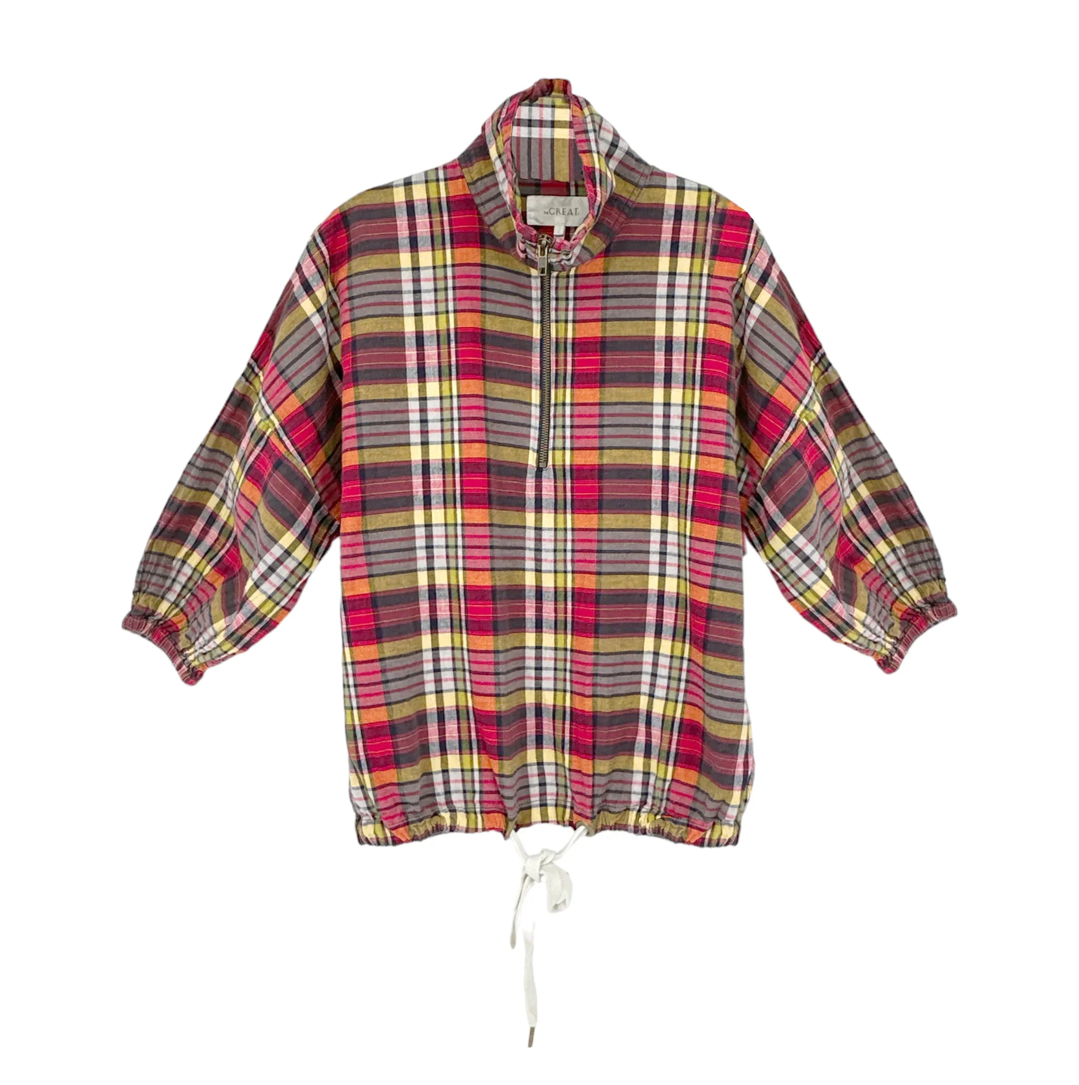The GREAT. The Journey Pullover in Bluegrass Plaid 1|S - flyKAMP
