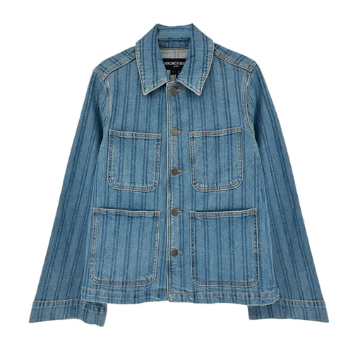 VERONICA BEARD Dahl Striped Denim Jacket XS - flyKAMP