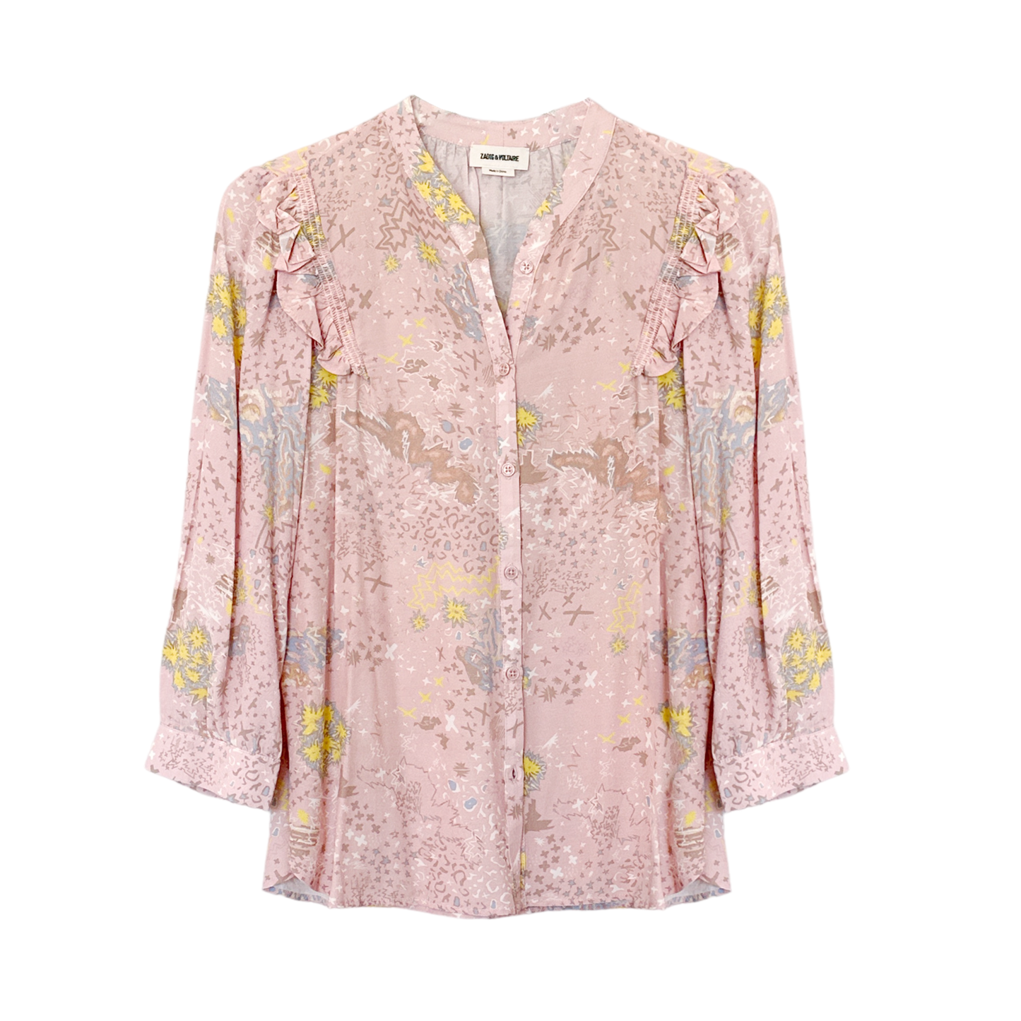 ZADIG & VOLTAIRE Tygg Print Glam Rock Shirt XS