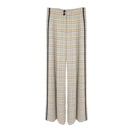 ME+EM Statement Check Super Wide Leg Trouser UK6|US2