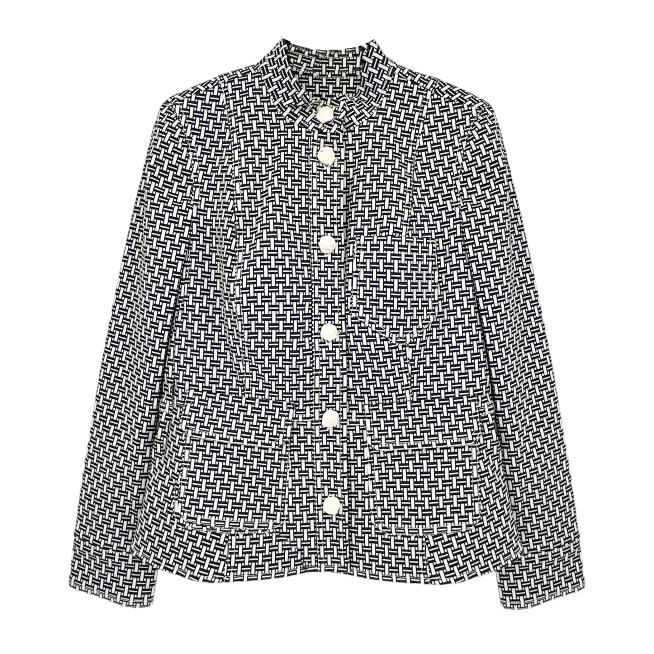 TORY BURCH Cameron Jacket in Navy & Ivory 4|S - flyKAMP