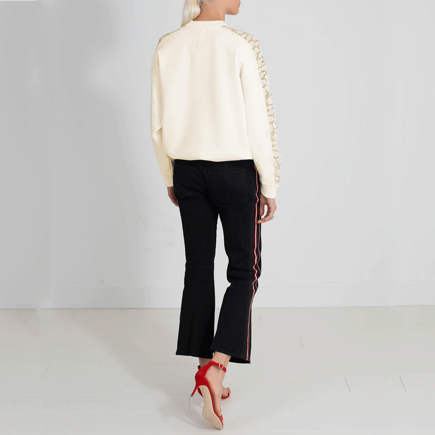 GIVENCHY Lace Insert Sweatshirt S