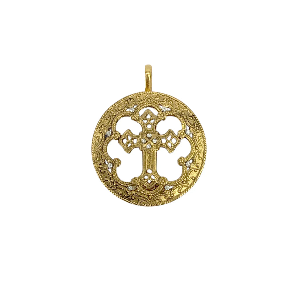 VIRGINS SAINTS & ANGELS VSA Basilica Hope Medallion in Gold - flyKAMP