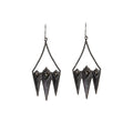 VIRGINS SAINTS & ANGELS VSA Electra Rays Hook Earrings in Gunmetal - flyKAMP