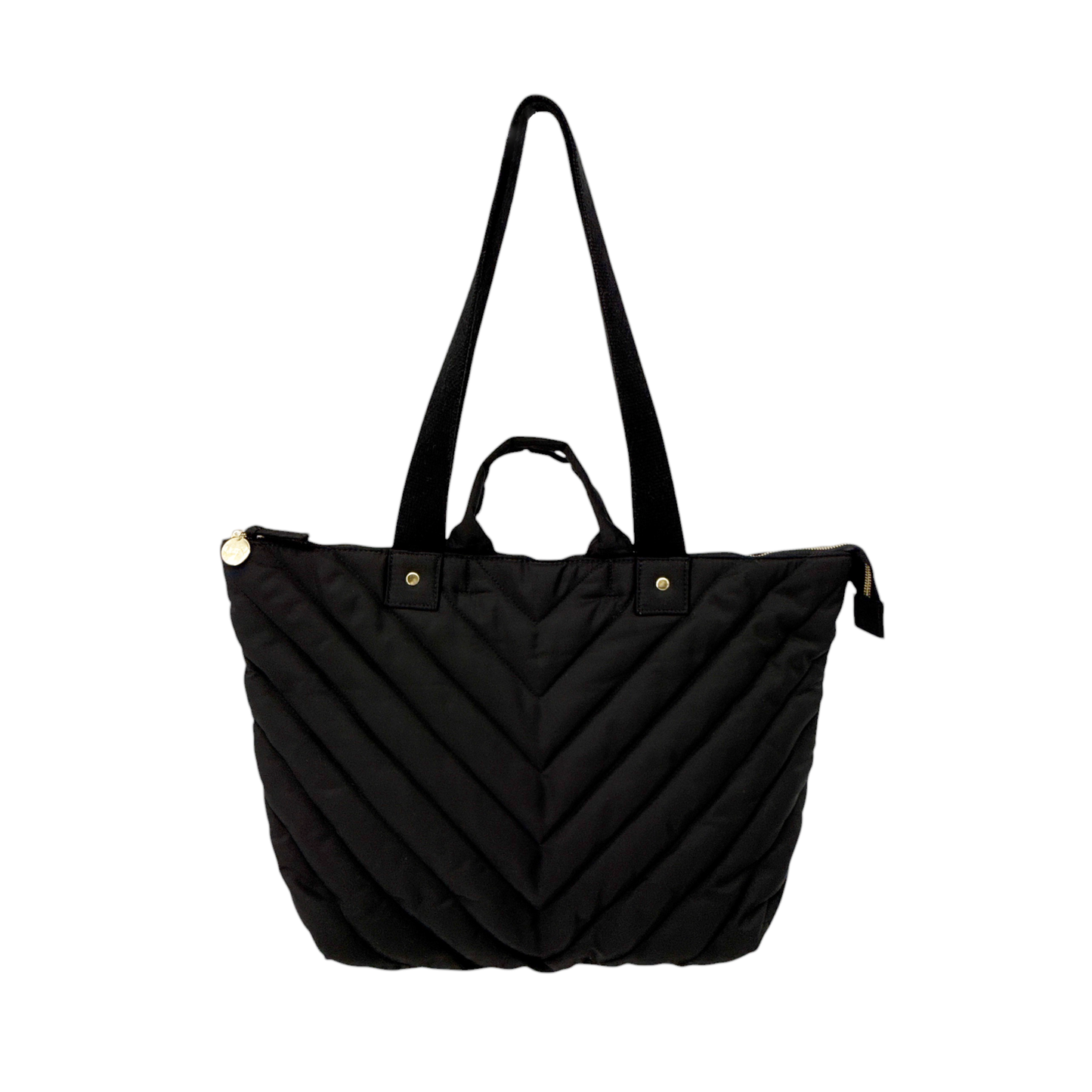 CLARE V. Le Zip Sac Quilted V Puffer in Black