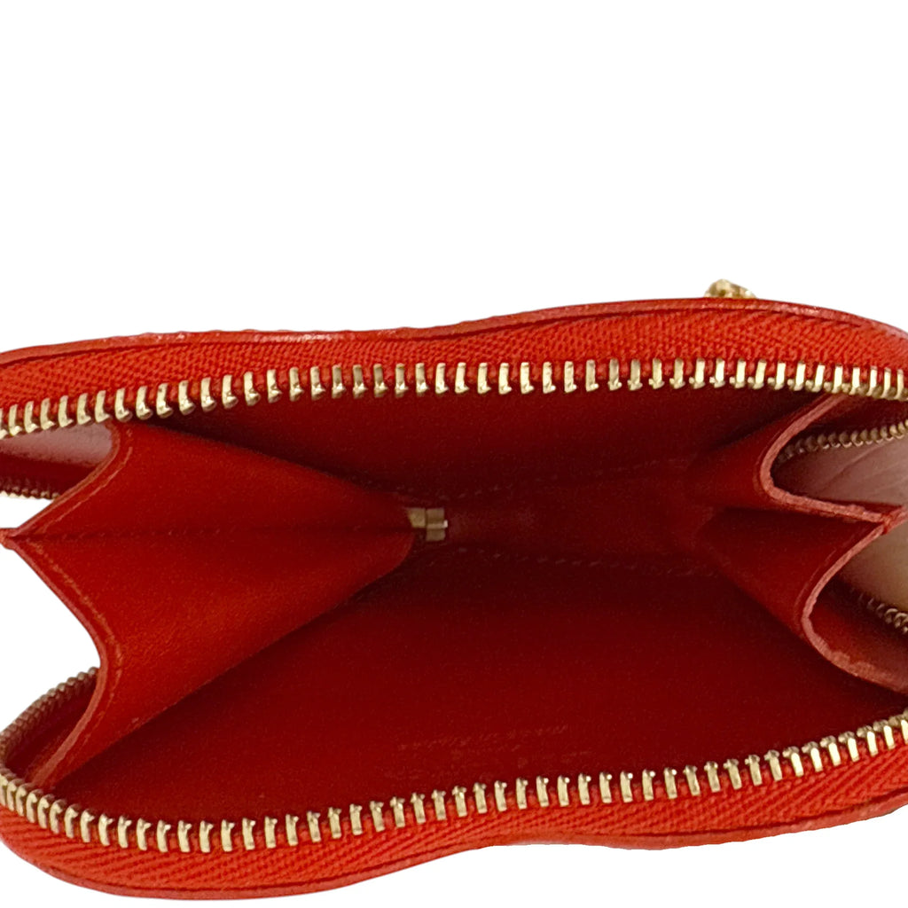 LOUIS VUITTON Vernis Heart Coin Purse Orange Sunset - flyKAMP