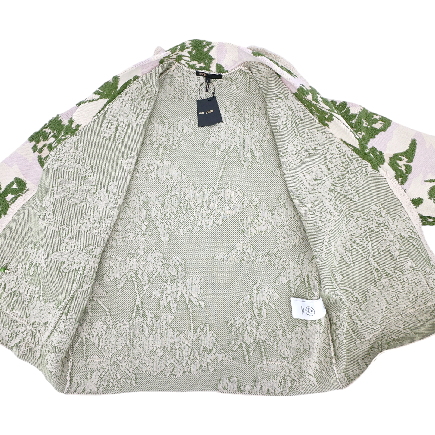 MAJE Aloha Beige Belted Cardigan Jacket 2|M