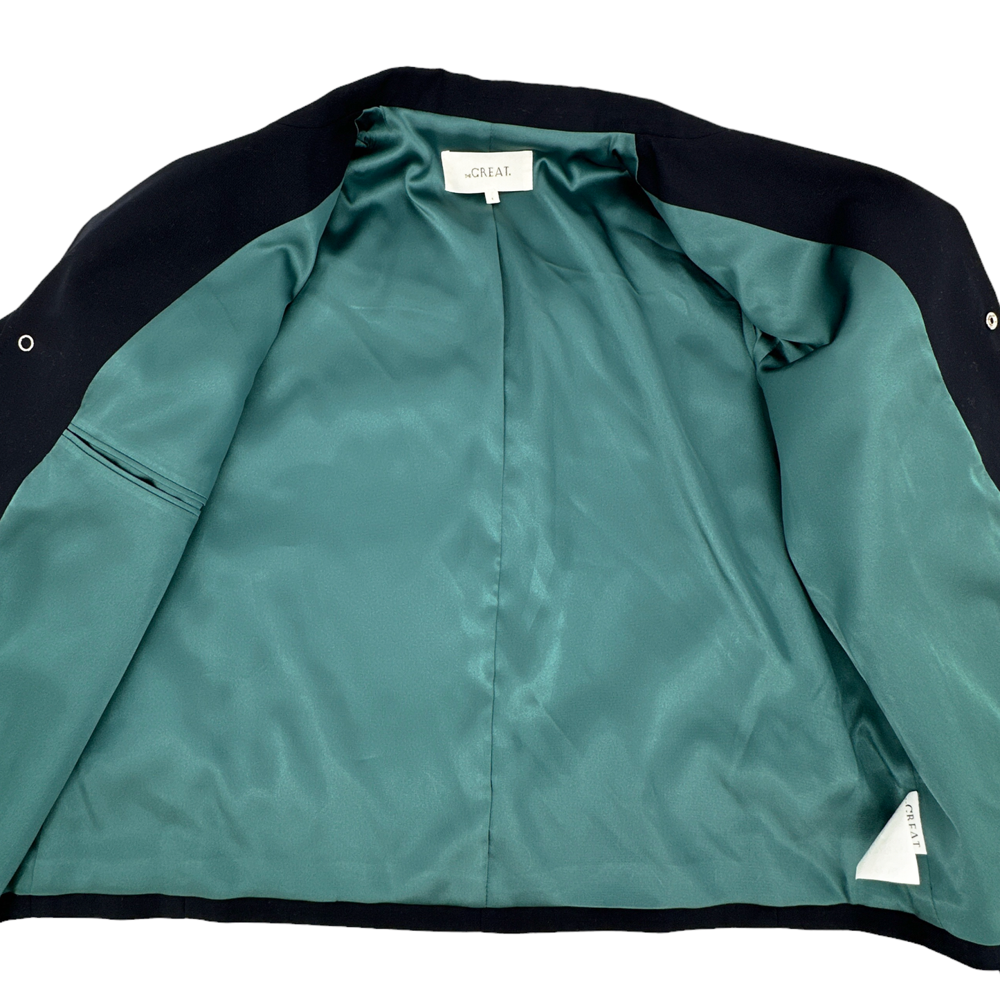 The GREAT. The Western Suiting Jacket. in Navy 1 | S