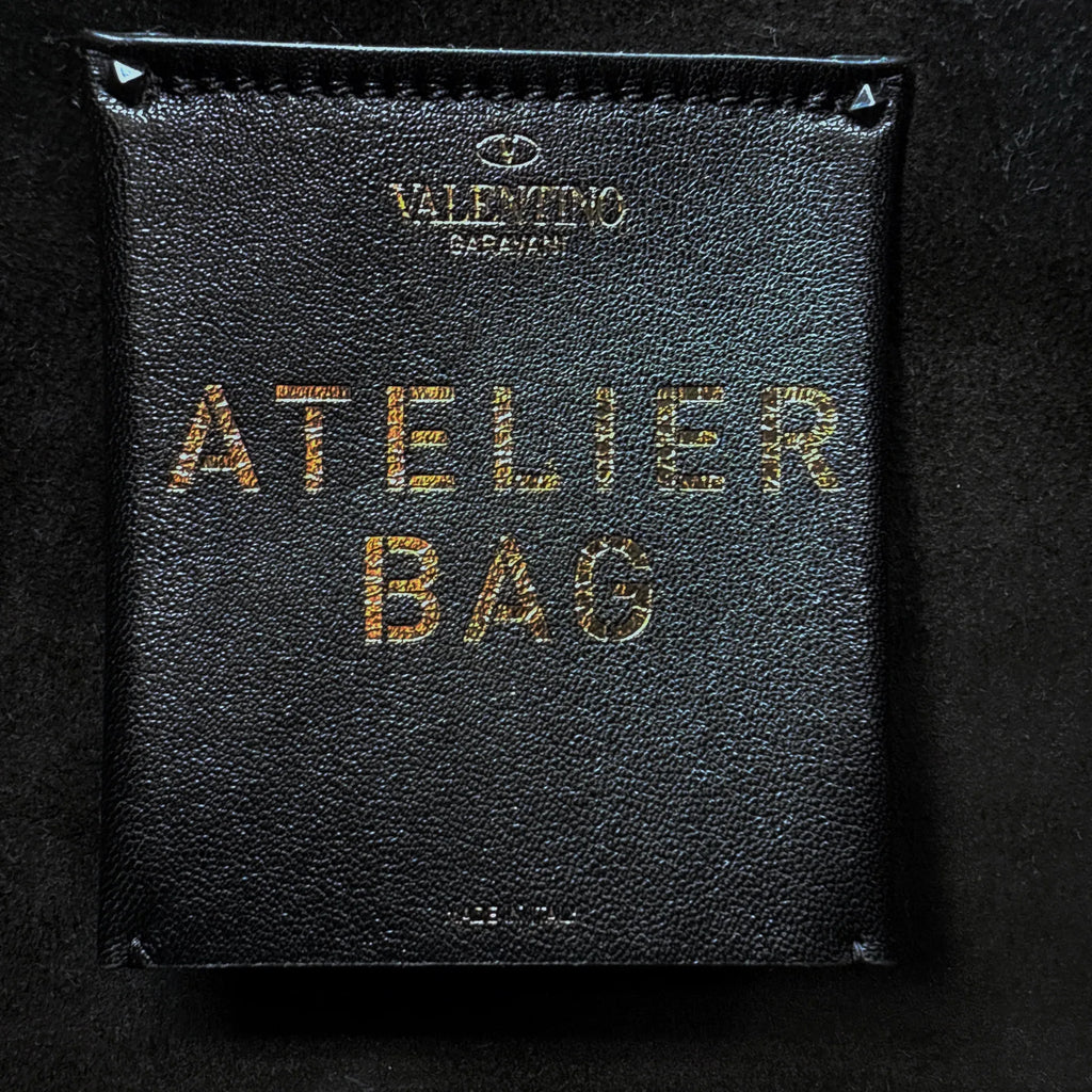 VALENTINO GARAVANI Small Atelier Bag 01 Metal Stitch Edition Tote Bag In Black - flyKAMP
