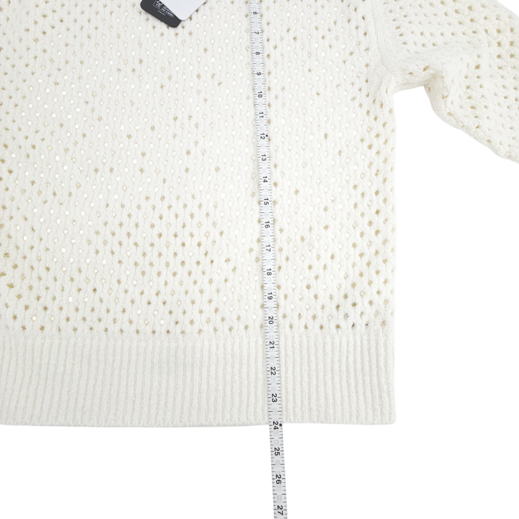 VARLEY Grady Bouclé Knit Sweater in Coconut Milk XS Varley