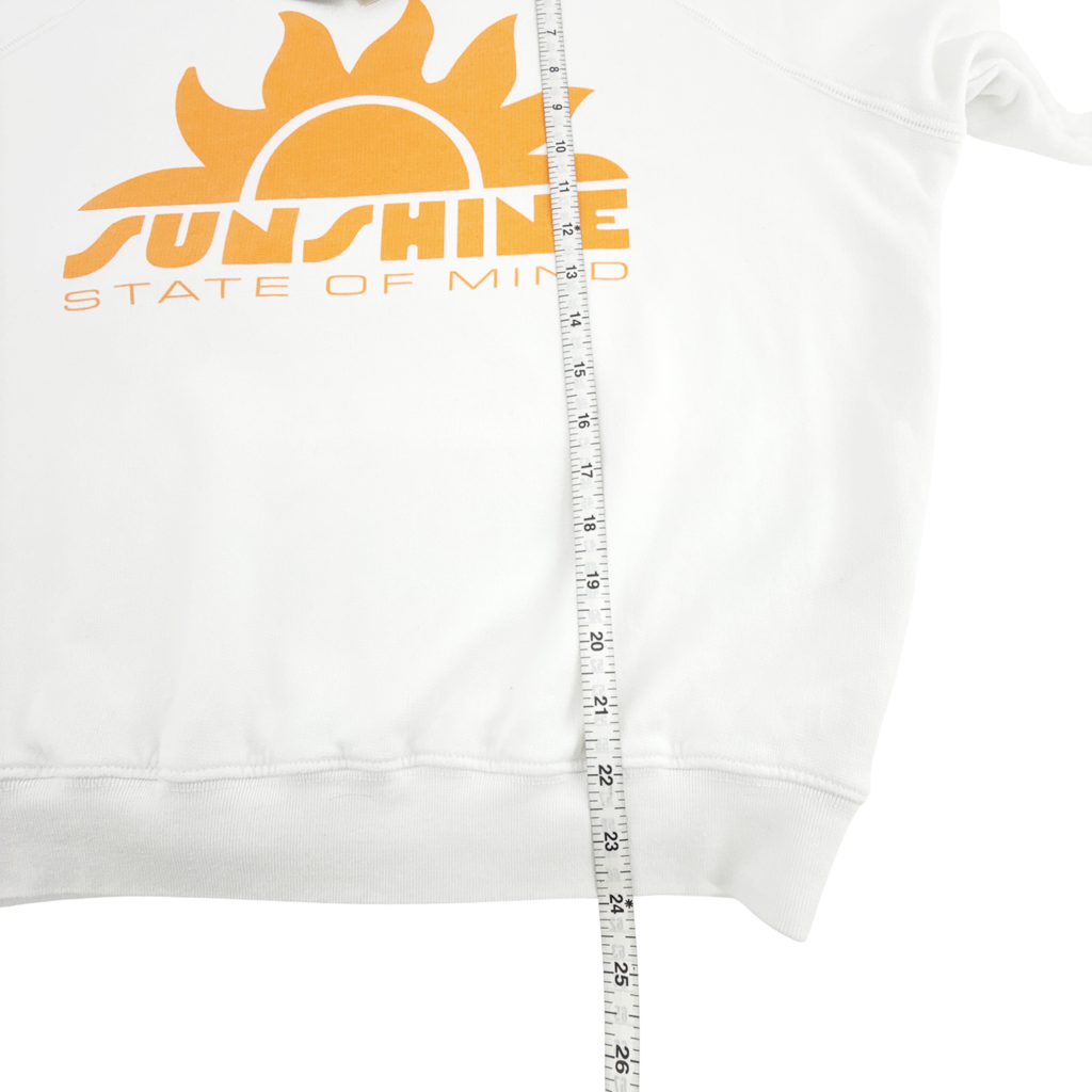 MOTHER The Biggie Message Sweatshirt In Bright White Sunshine Daydream S Mother