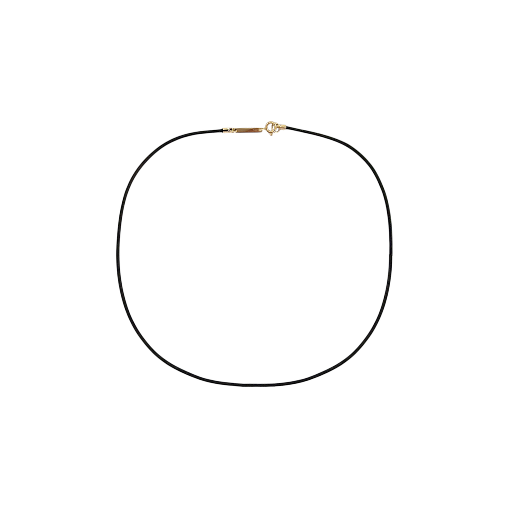 ZOE CHICCO 14k Gold Leather Cord Necklace in Black Zoe Chicco
