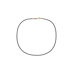 ZOE CHICCO 14k Gold Leather Cord Necklace in Black