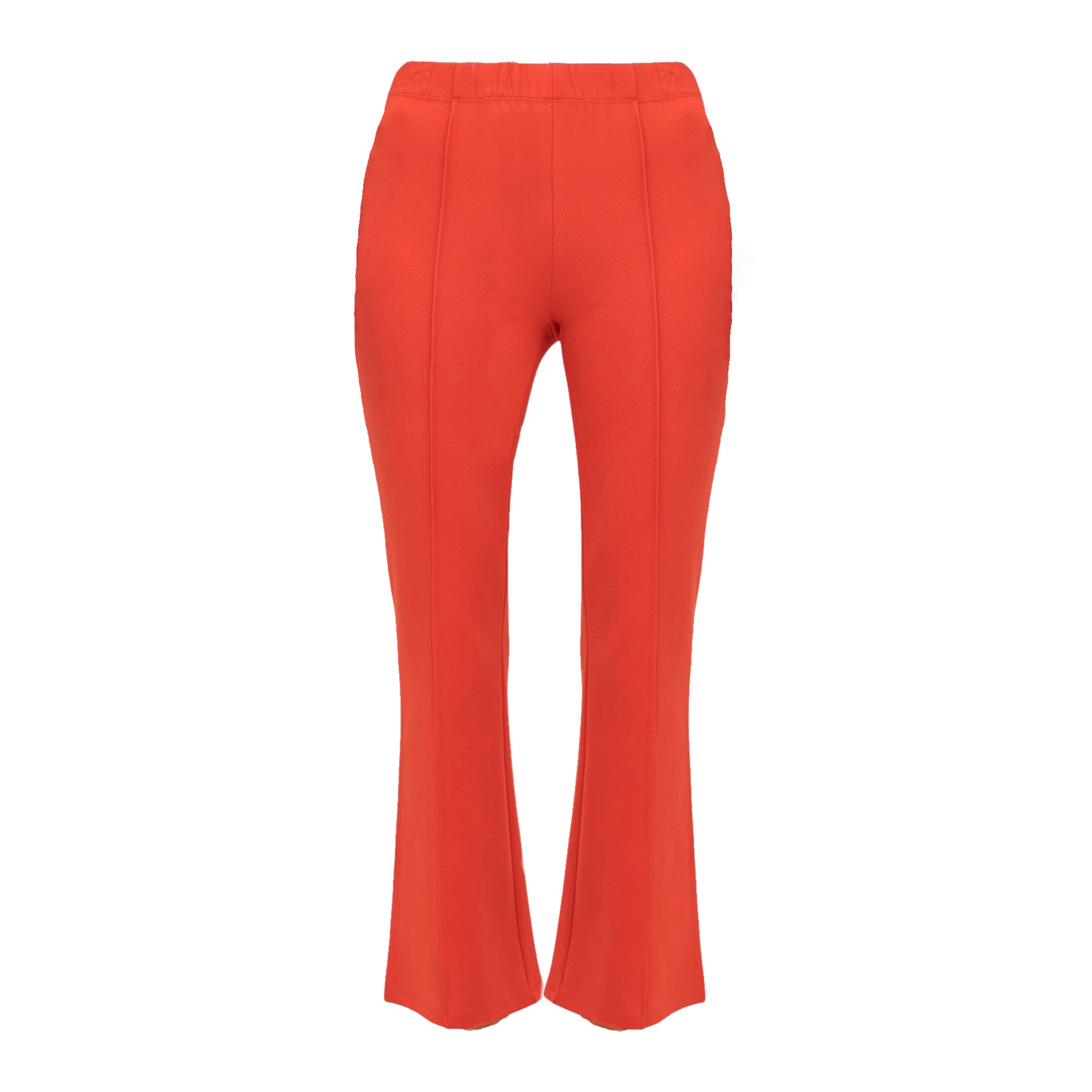 CLARE V. Le Flare Pants in Bright Poppy XS