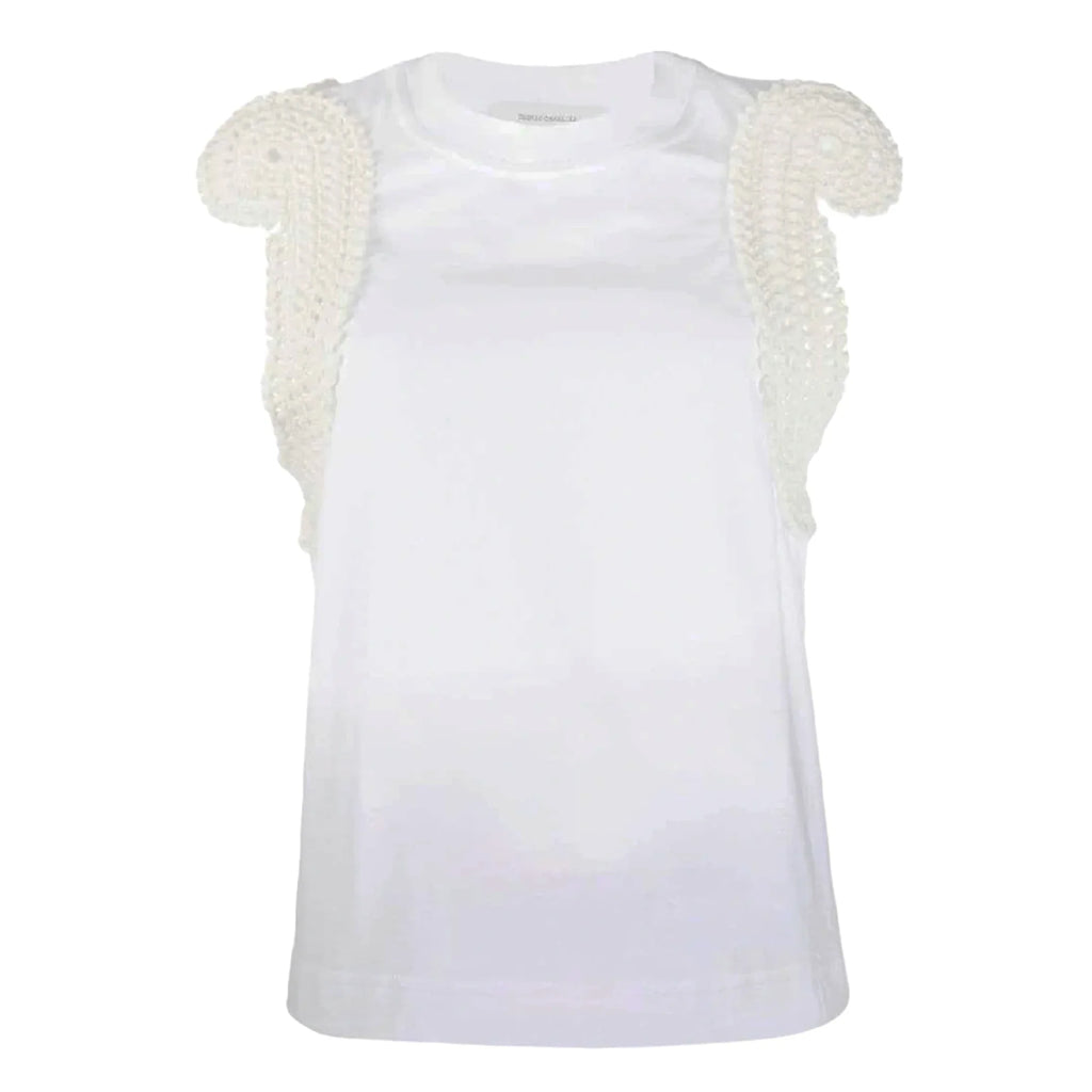 CÉDRIC CHARLIER Knitted Trim Vest Top S - flyKAMP